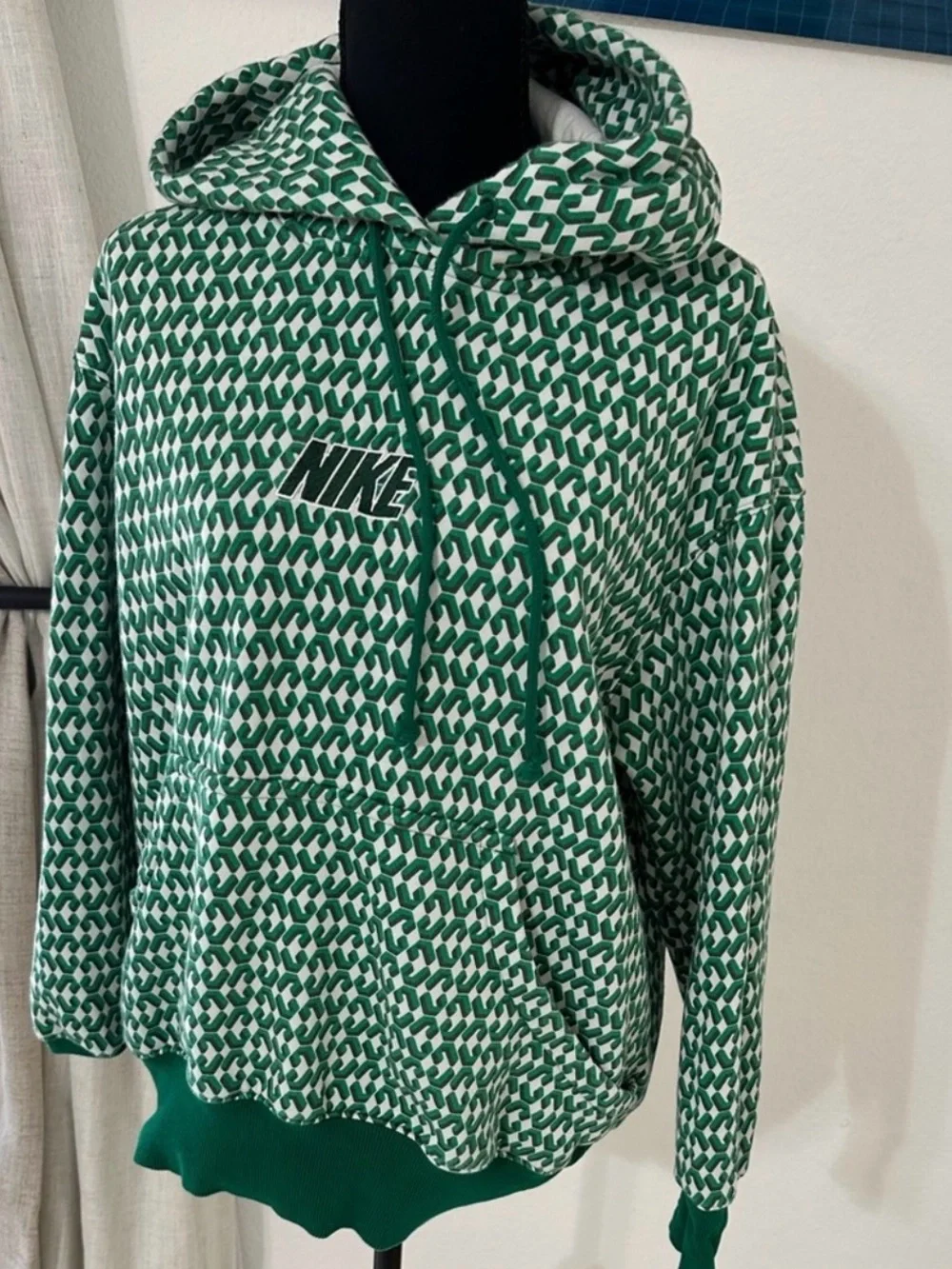 Nike Sportswear Phoenix Fleece x Nike United Green Pattern Oversized Hoodie XS